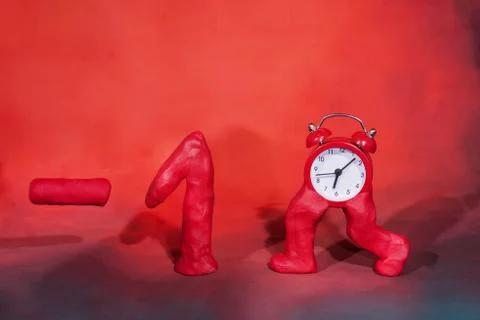 Daylight Saving Time. Wall Clock going to winter time. Autumn abstraction. Stock Photos