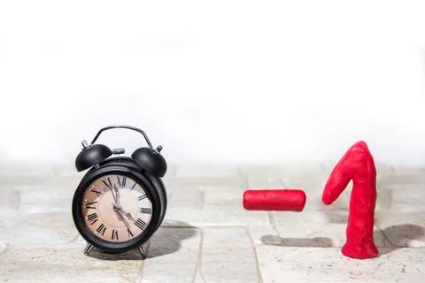 Daylight Saving Time. Wall Clock going to winter time. Autumn abstraction. Fa Stock Photos