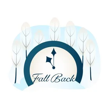 Daylight saving time. Warm autumn colors. vector image Illustrazione stock
