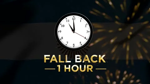 Daylight savings time concept with a clock set to change time 스톡 동영상 346542497
