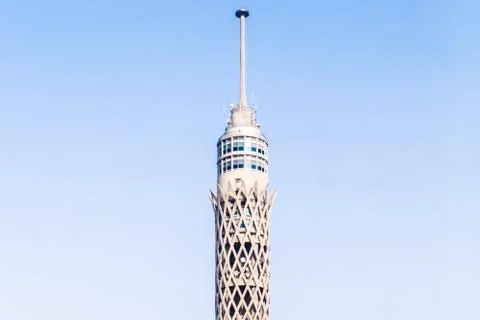 Daylight shot for Cairo Tower in Egypt Stock Photos