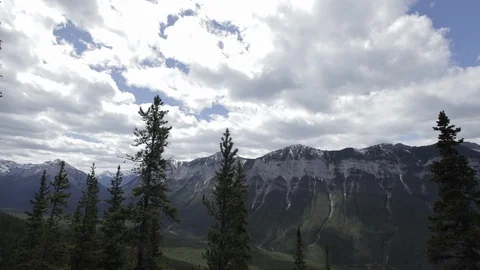 Daylight time lapse over Alberta mountain range Stock-Footage 90874150