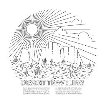 Dayly desert template Stock Illustration