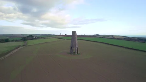 The Daymark from a drone, Kingswear, Devon, England, Europe Video stock 164626588