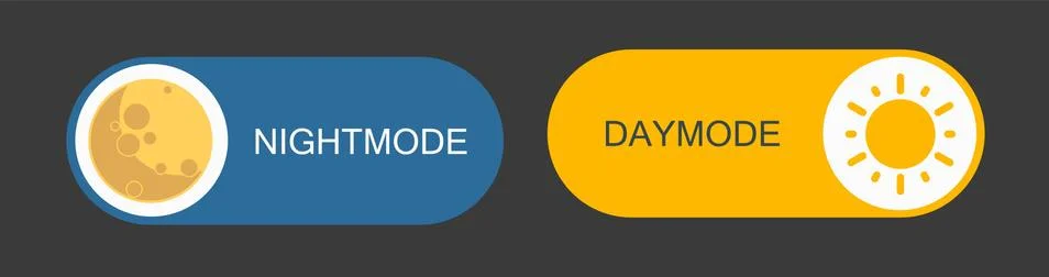 Daymode and Nightmode switch. Light filter toggle button. Sleeping mode turn on Stock Illustration