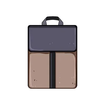 Daypack backpack cartoon vector illustration Illustrazione stock