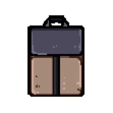 Daypack backpack pixel art vector illustration Stock Illustration