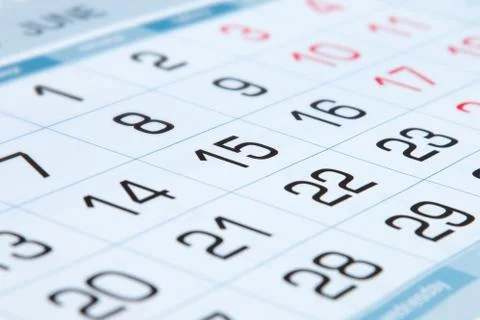 Days of the calendar. Stock Photos