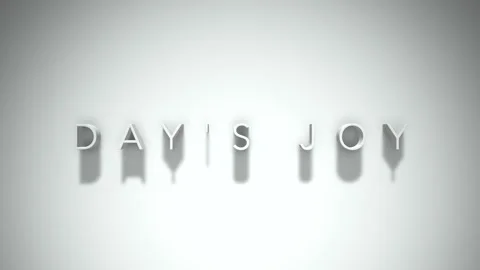 Day's joy 3D title animation with shadows on a white background 動画素材 297673115