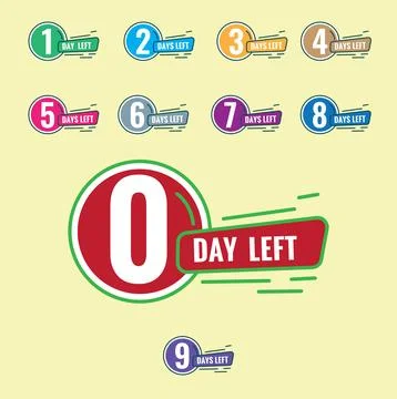 Days Left Countdown Stock Illustration