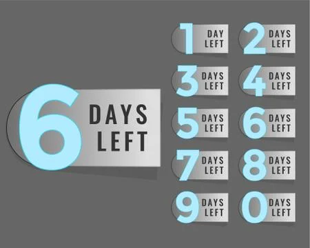 Days left countdown timer label イラスト素材