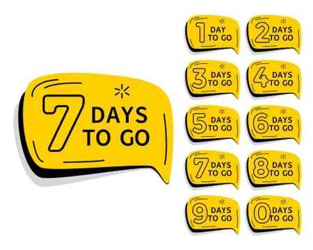 Days left countdown timer for sale and promotion Illustrazione stock