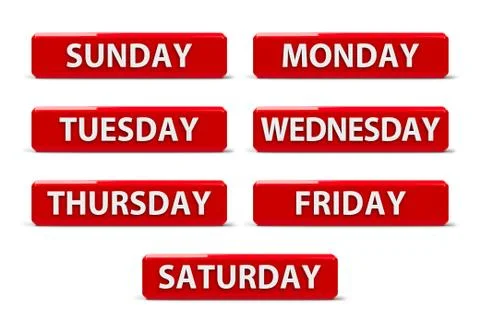 Days of the week #2 Stock Illustration