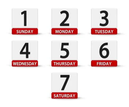 Days of the week #2 库存插图