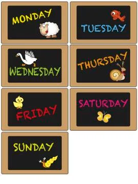 Days of week Stock Illustration