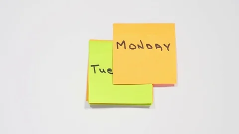 Days of week on stickers 動画素材 71228800