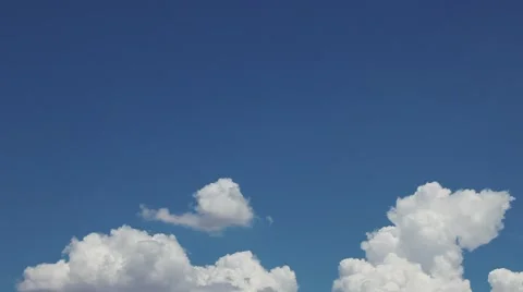 Daytime blue sky with clouds time lapse Stock Footage