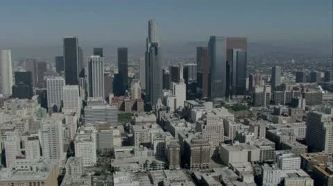 Daytime City aerial 3 Stock Footage