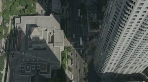 Daytime City aerial 6 Stock Footage