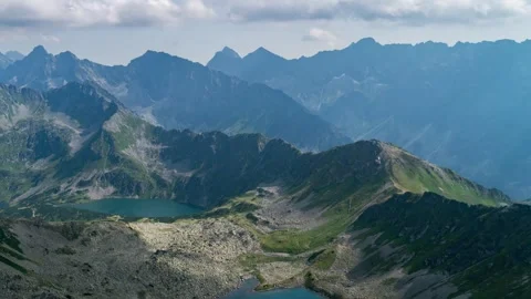 Daytime Clouds Over Serene Tatras Lake Timelapse Stock-Footage 308188756