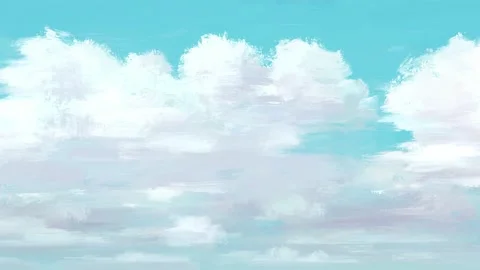 Daytime cloudy sky with scattered clouds and blue. Paint background Video stock 149309920