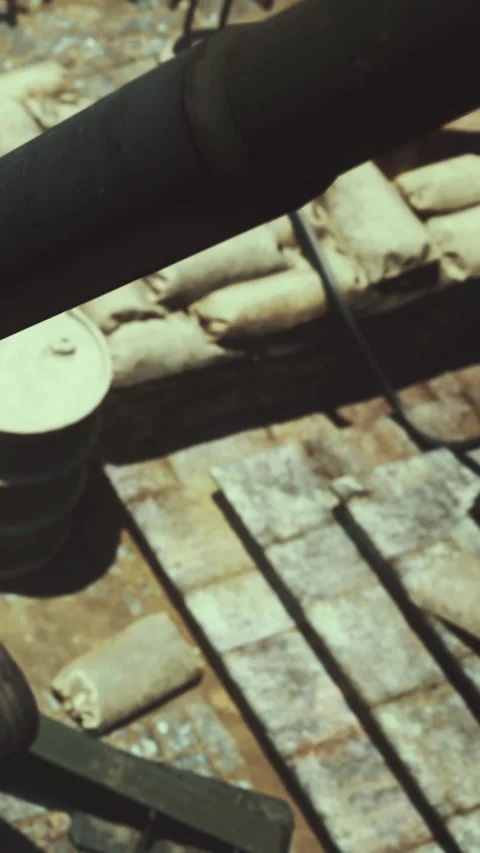 Daytime construction site with materials and tools in industry Stock Footage 336582850