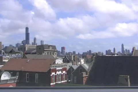 Daytime downtown Chicago skyline cloud time lapse Stock Footage 10757416