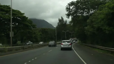 Daytime Driving On A Divided Highway Video stock 131998461