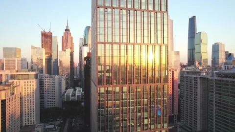 Daytime Drone Panoramic Shot of Guangzhou Zhujiang New Town CBD, 4K Stock Footage 339641047