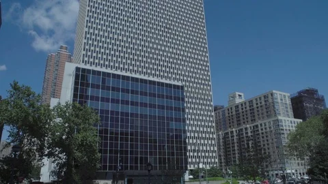 Daytime DX Establishing shot CV of Jacob J Javits Federal Office Building. Home Stock Footage 83550409