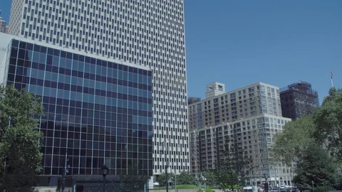 Daytime DX Establishing shot CV of Jacob J Javits Federal Office Building. Home Stock Footage 83550441