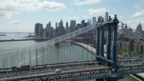 Daytime eastriver NYC Skyline Stock Footage 246736190