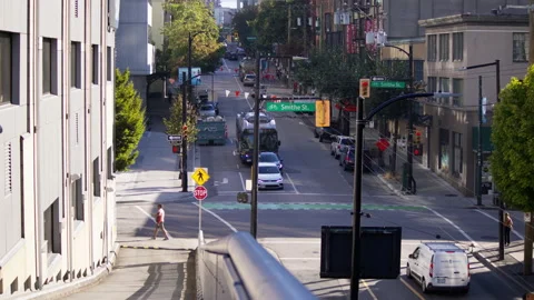 Daytime Elevated City Shot 4K Stock Footage 170533806