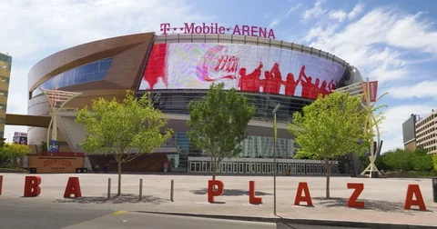 Daytime Establishing Shot T-Mobile Arena in Las Vegas   Stock Footage