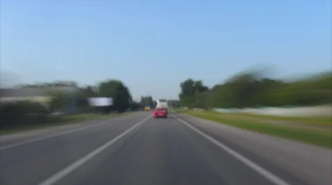 Daytime freeway driving with motion blur time lapse Stock Footage 40511066