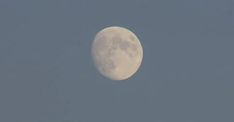 Daytime full moon 4k UHD _1 Stock Footage 43578616