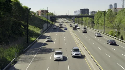 Daytime highway commute. 4K UHD. Stock Footage 51134652
