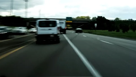 Daytime Hyper Drivelapse On The Expressway_ 4k Timelapse Video stock 97049913