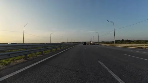 Daytime hyperlapse drive on highway road Stock Footage 316174259