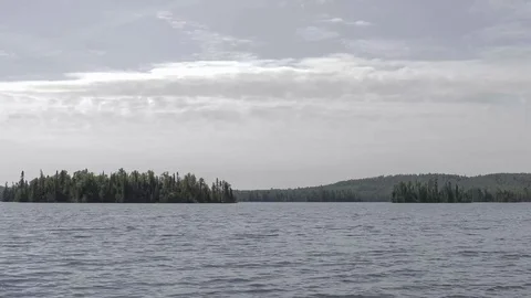 Daytime Islands in the BWCA Stock Footage 81144531