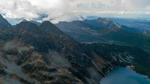 Daytime Mountain Lake Scenery Time-Lapse in Tatra - Polish-Slovak Border Video stock 282128701