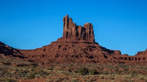 Daytime Panorama of Monument Valley, Utah Stock Photos
