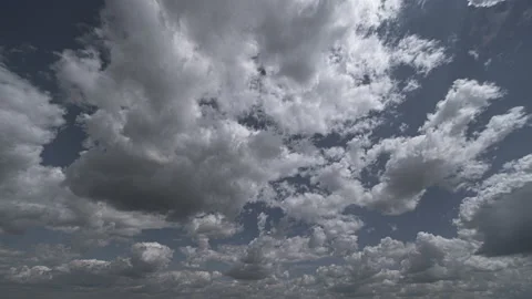 Daytime puffy clouds wide angle timelapse Stock Footage 160345508