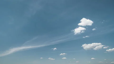 Daytime puffy clouds wide angle timelapse Stock Footage 160347320