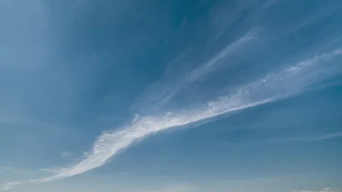 Daytime puffy clouds wide angle timelapse Stock Footage 160347872
