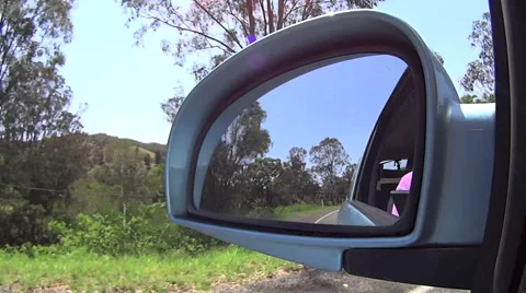 Daytime Rear View Mirror Stock Footage 58931453