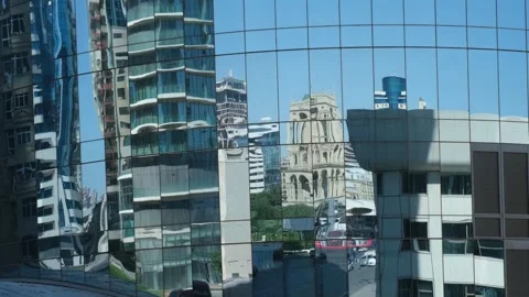 Daytime Reflections: Modern and Historic Baku Stock Footage 245228725