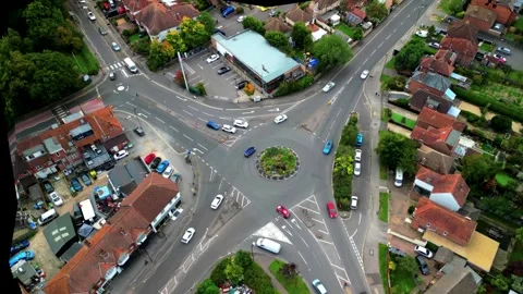Daytime Roundabout Hyperlapse Timelapse in Southampton Video stock 319914436