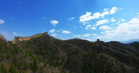 Daytime sky clouds, the Great Wall (Time-lapse) Stock Footage 132471699