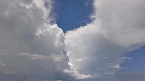 Daytime Sky Timelapse with Blue Background and Moving Clouds Stock Footage 316647024